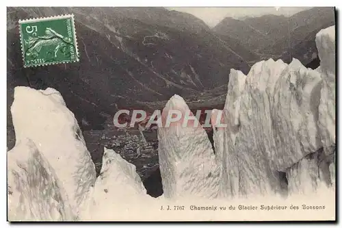 Cartes postales Chamonix vu du Glacier Superieur des Bossons