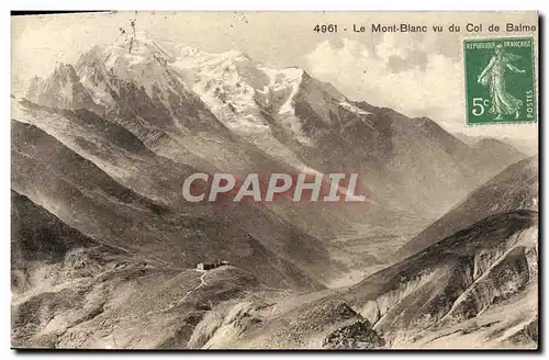 Cartes postales Le Mont Blanc vu Col de Balme