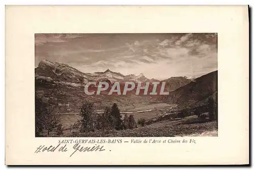 Cartes postales Saint Gervais les Bains Vallee de l&#39Arve et Chaine des Fiz