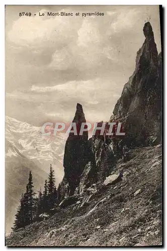 Cartes postales Le Mont Blanc et Pyramides