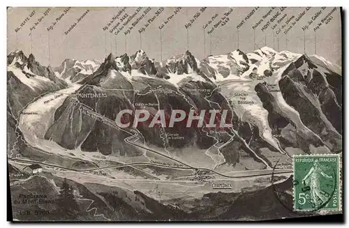 Cartes postales Panorama Du Mont Blanc