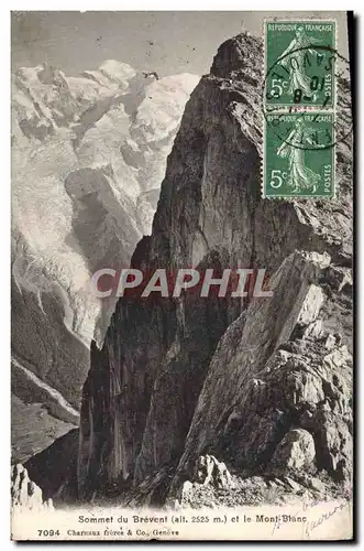 Cartes postales Sommet du Brevent et le Mont Blanc