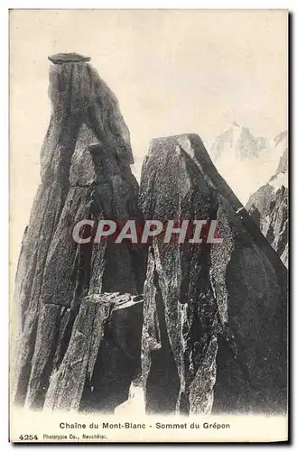 Cartes postales Chaine du Mont Blanc Sommet du Grepon