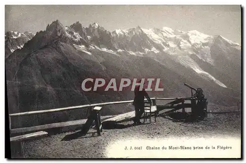 Cartes postales Chaine du Mont Blanc prise de la Flegere