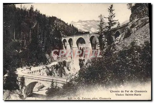 Cartes postales Chemin de Fer de Chamonix Viaduc Sainte Marie