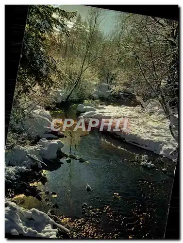 Cartes postales moderne Image de Nos Montagnes en Hiver Reflets sur le torrent