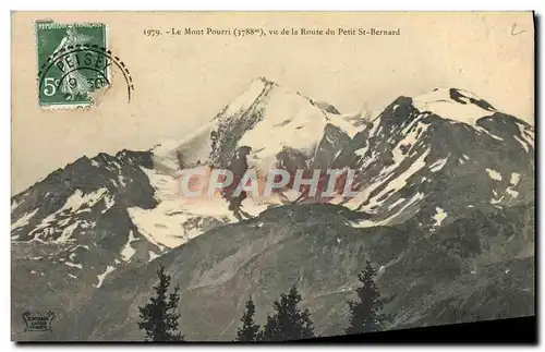 Cartes postales Le Mont Pourri vu de la Route du Petit St Bernard