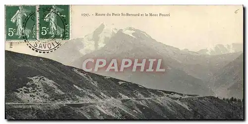 Cartes postales Route du Petit St Bernard et le Mont Pourri cachet Pesey