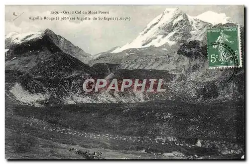 Cartes postales Grand Col du Mont Pourri Aiguille rouge et aiguille du St Esprti