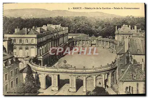 Cartes postales Nancy Hemicycle de la Carriere Palais du Gouvernement