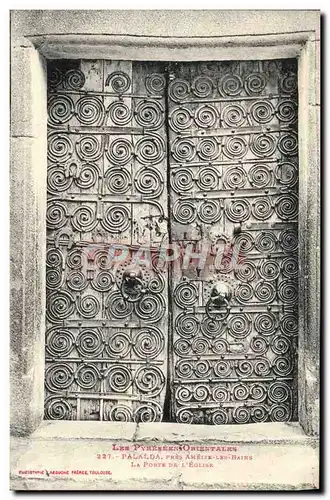 Cartes postales Palalda pres Amelie les Bains La porte de l&#39eglise