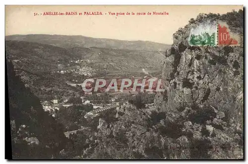 Cartes postales Am�lie les Bains et Palalda Vue prise de la route de Montalba