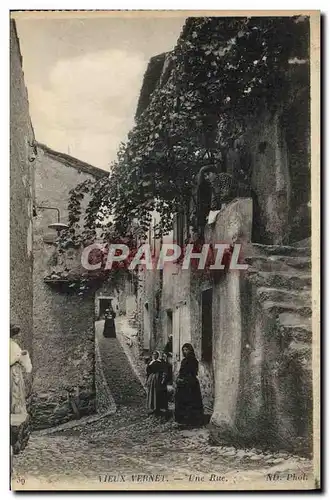 Cartes postales Vieux Vernet Une Rue Femmes