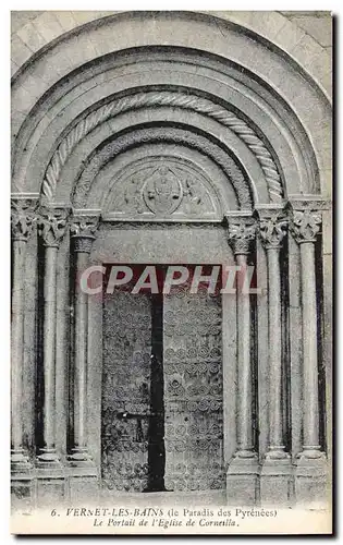 Cartes postales Vernet les Bains Le Portail de l&#39Eglise de Corneilla