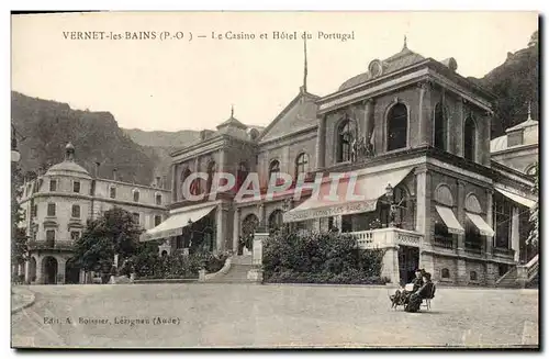 Cartes postales Vernet les Bains Le Casino et Hotel du Portugal