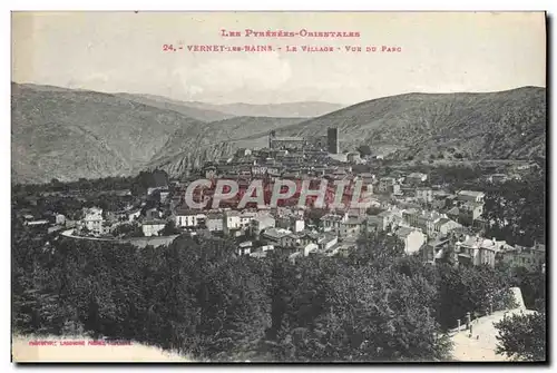 Cartes postales Vernet les Bains Le Village Vue du Parc