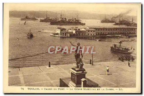 Ansichtskarte AK Toulon Carre du Port Le Genie Maritime et la Darse Bateaux