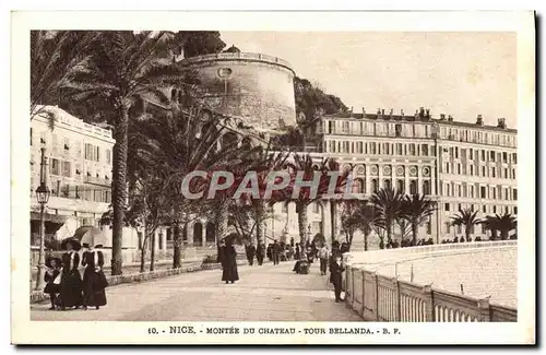 Cartes postales Nice Montee du Chateau Tour Bellanda