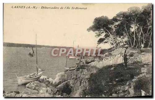 Ansichtskarte AK Cannes Debarcadere de l&#39lle St Honorat Bateau