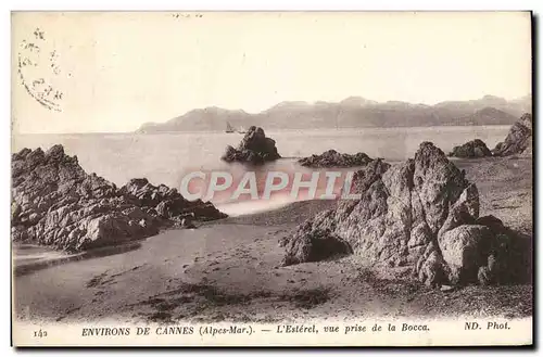 Cartes postales Environs de Cannes L&#39Esterel vue prise de la Bocca