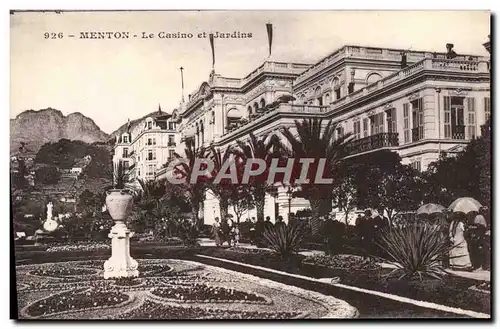 Cartes postales Menton Le Casino et Jardins