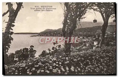 Ansichtskarte AK Menton Vue prise de Garavan entre les fleurs