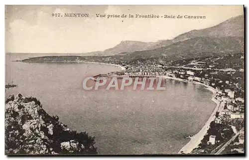 Ansichtskarte AK Menton Vue prise de la Frontiere Baie de Caravan