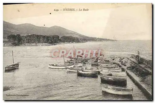 Cartes postales Hyeres La Rade Bateaux Barque