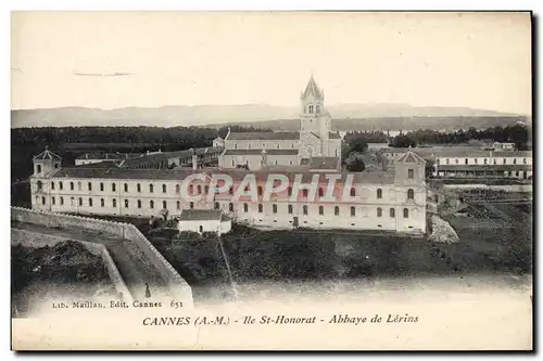 Cartes postales Cannes lle St Honorat Abbaye de Lerins