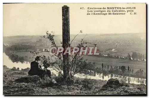 Cartes postales Enviorns de Mantes la Jolie Les vestiges du calvaire pres de l'ermitage St Sauveur