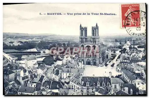 Cartes postales Mantes Vue prise de la Tour St Maclou