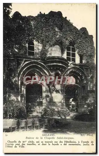 Cartes postales Orleans Ruines de la Chapelle Saint Jacques