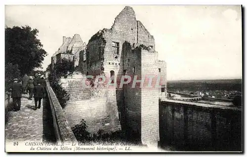 Ansichtskarte AK Chinon Le Chateau Ruines et oubliettes du chateau du chateau du Milieu