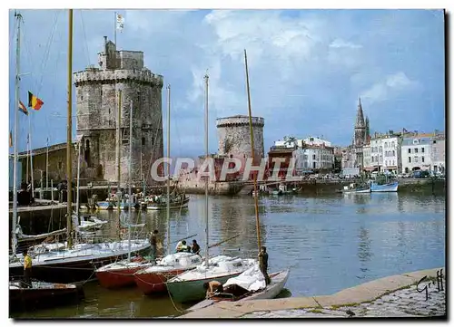 Moderne Karte La Rochelle Le Port Tour St Nicolas Tour de la Chaine et Tour de la Lanterne