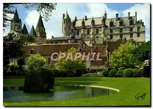 Cartes postales moderne Loches Le Chateau et la Collegiale