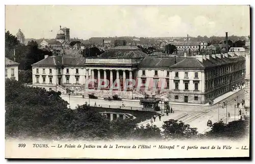 Ansichtskarte AK Tours La Palais de Justice vu de la Terrasse de l&#39Hotel