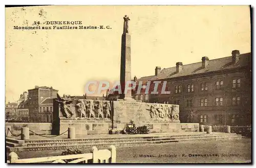 Ansichtskarte AK Dunkerque Monument Aux Fusilliers Marins