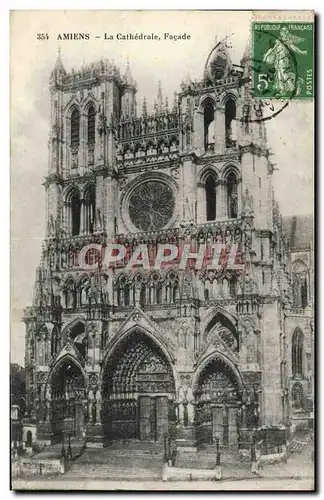 Cartes postales Amiens La Cathedrale Facade