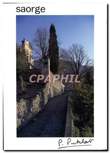 Cartes postales moderne Saorge Montee du couvent des Franciscains