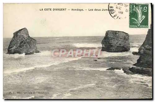 Ansichtskarte AK La Cote D&#39Argent Hendaye Les deux jumeaux