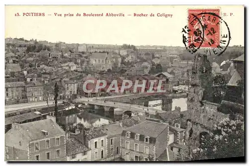 Cartes postales Poitiers Vue Prise Du Boulevard Abboville Rocher de Coligny