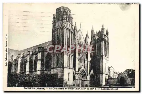 Cartes postales Poitiers La Cathedrale St Pierre et l&#39ancien eveche