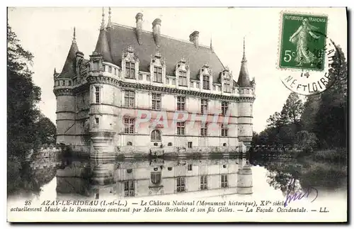 Cartes postales Azay Le Rideau Le Chateau National