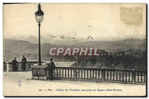 Ansichtskarte AK Pau Chaint Des Pyrenees Vue prise du square Saint Martin