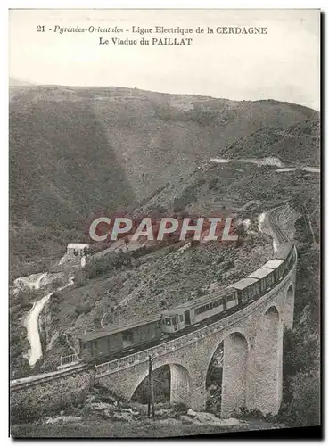 Cartes postales Ligne Electrique De La Cerdagne Le Viaduc Du Paillat Le viaduc du Paillat Train