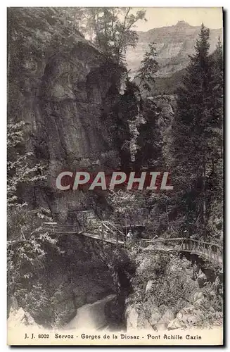 Cartes postales Servoz Gorges De La Diosaz Pont Achille Cazin