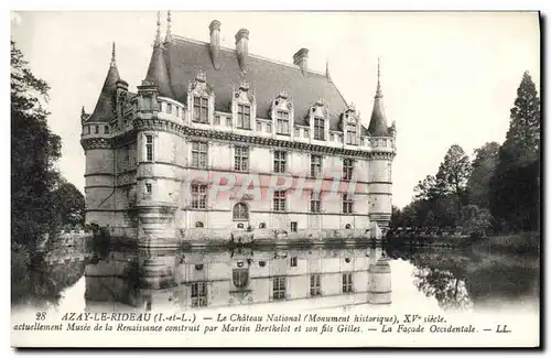 Cartes postales Azay Le Rideau Le Chateau National