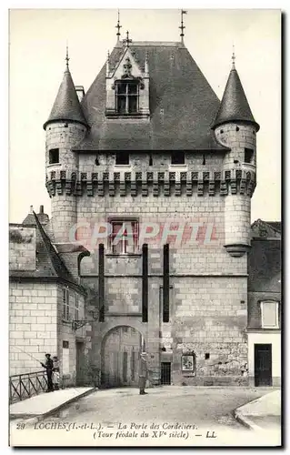 Cartes postales Loches Le chateau La porte des Cordeliers Tour feodale