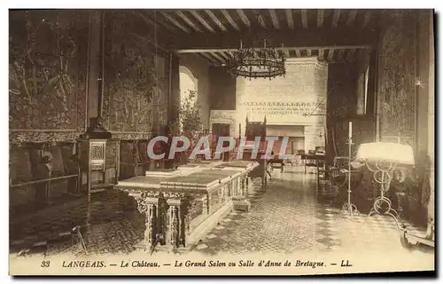 Cartes postales Langeais Le Chateau Le Grand Salon Ou Salle d&#39Anne de Bretagne