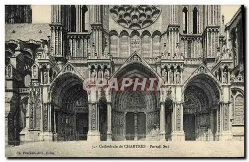 Cartes postales Cathedrale De Chartres Portail Sud